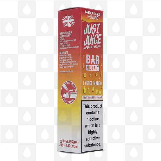 Lychee Mango | Bar Salts by Just Juice E Liquid | 10ml Bottles, Strength & Size: 20mg • 10ml