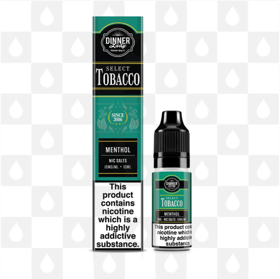 Menthol | Select Tobacco by Dinner Lady | 10ml Nic Salt, Strength & Size: 10mg • 10ml