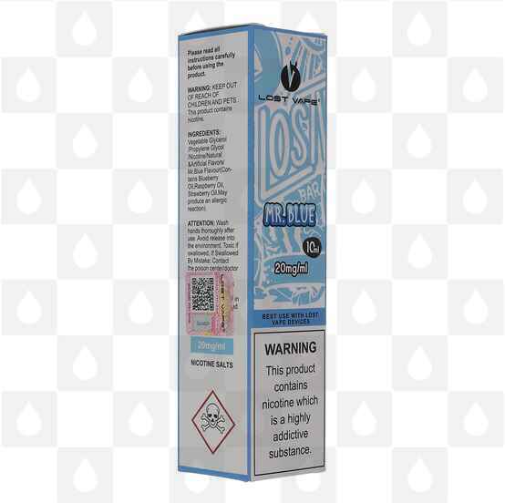 Mr Blue | Bar Salts by Lost Vape E Liquid | 10ml Nic Salt, Strength & Size: 10mg • 10ml
