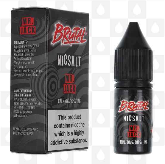 Mr Jack | Brutal Sweets by Just Juice E Liquid | 10ml Nic Salt, Strength & Size: 20mg • 10ml