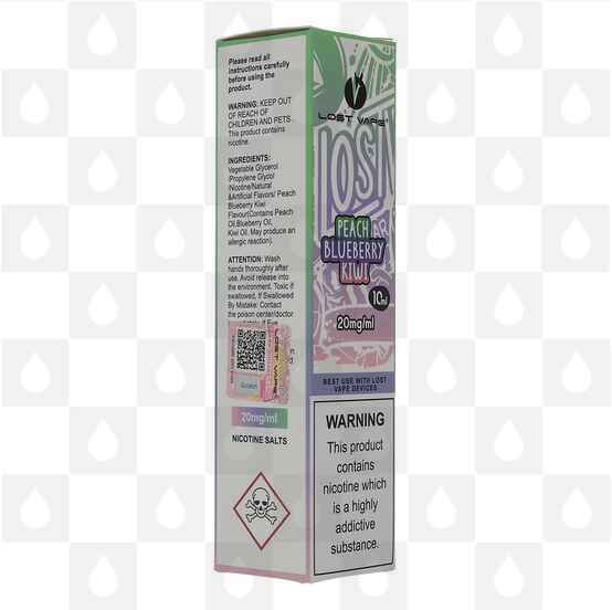 Peach Blueberry Kiwi | Bar Salts by Lost Vape E Liquid | 10ml Nic Salt, Strength & Size: 20mg • 10ml