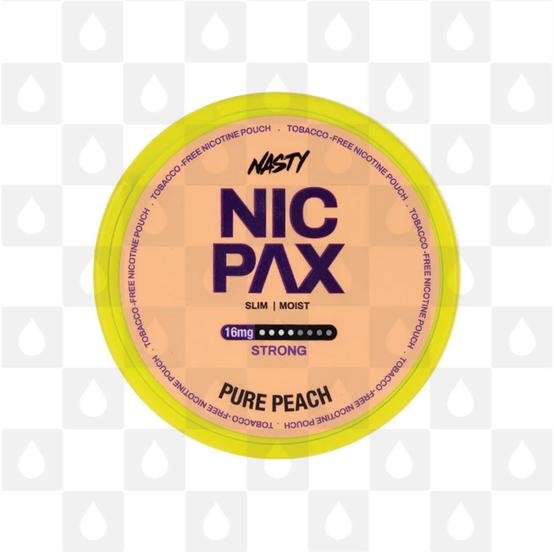 Pure Peach by Nasty Nic Pax | Nicotine Pouches, Strength & Size: 20 x 16mg Pouches
