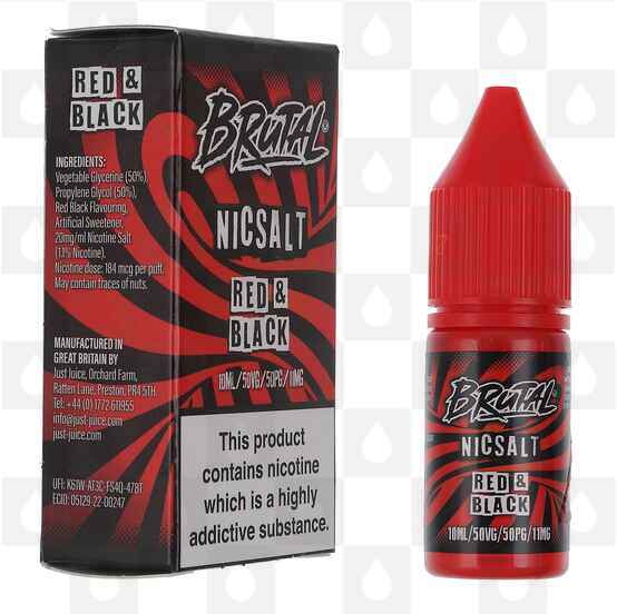Red & Black | Brutal Sweets by Just Juice E Liquid | 10ml Nic Salt, Strength & Size: 20mg • 10ml