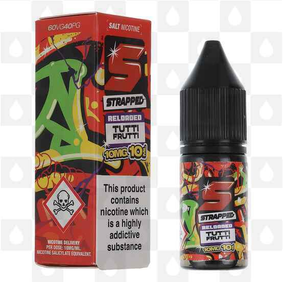 Tutti Frutti by Strapped Reloaded E Liquid | 10ml Nic Salts, Strength & Size: 10mg • 10ml