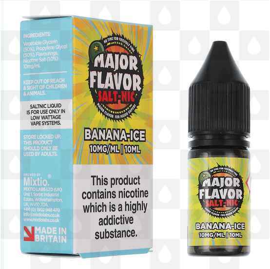 Banana Ice by Major Flavor E Liquid | 10ml Nic Salt, Strength & Size: 10mg • 10ml