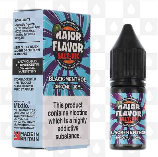 Black-Menthol by Major Flavor E Liquid | 10ml Nic Salt, Strength & Size: 10mg • 10ml