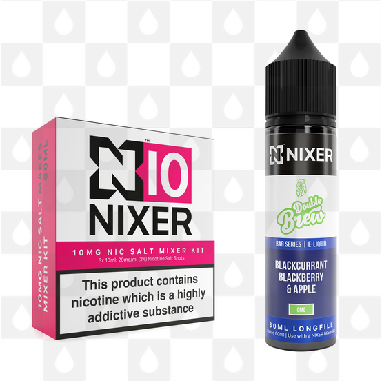 Blackcurrant, Blackberry & Apple by Ohm Brew x Nixer E Liquid | 60ml Long Fill, Nicotine Type: Nicotine Salt, Strength & Size: 10mg Salt • 60ml • Inc Shots (50/50)