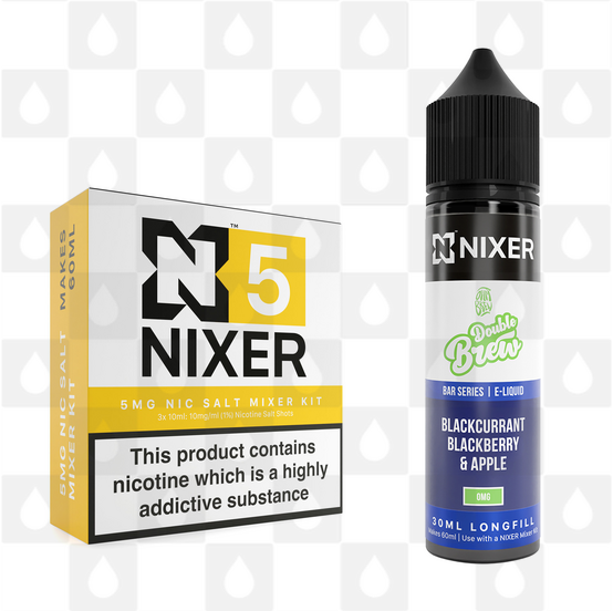 Blackcurrant, Blackberry & Apple by Ohm Brew x Nixer E Liquid | 60ml Long Fill, Nicotine Type: Nicotine Salt, Strength & Size: 05mg Salt • 60ml • Inc Shots (50/50)