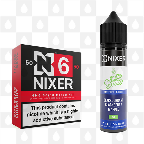 Blackcurrant, Blackberry & Apple by Ohm Brew x Nixer E Liquid | 60ml Long Fill, Nicotine Type: Regular Nicotine, Strength & Size: 06mg • 60ml • Inc Shots (50/50)