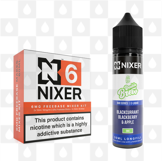 Blackcurrant, Blackberry & Apple by Ohm Brew x Nixer E Liquid | 60ml Long Fill, Nicotine Type: Regular Nicotine, Strength & Size: 06mg • 60ml • Inc Shots (70/30)