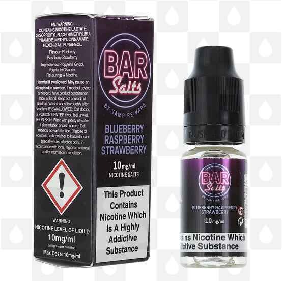 Blueberry Raspberry Strawberry | Bar Salts by Vampire Vape E Liquid | Nic Salt, Strength & Size: 10mg • 10ml