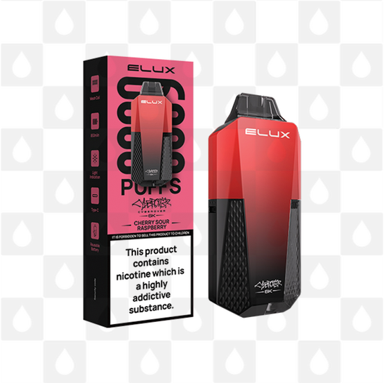 Cherry Sour Raspberry | Elux Cyberover 6K | Disposable Vapes