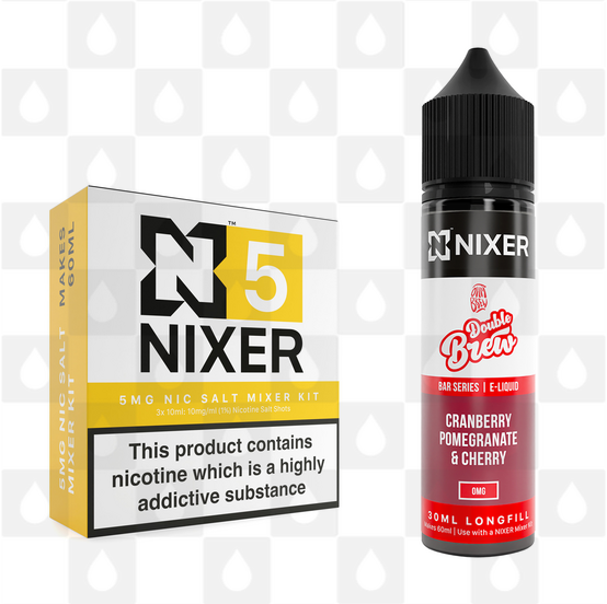 Cranberry, Pomegranate & Cherry by Ohm Brew x Nixer E Liquid | 60ml Long Fill, Nicotine Type: Nicotine Salt, Strength & Size: 05mg Salt • 60ml • Inc Shots (50/50)