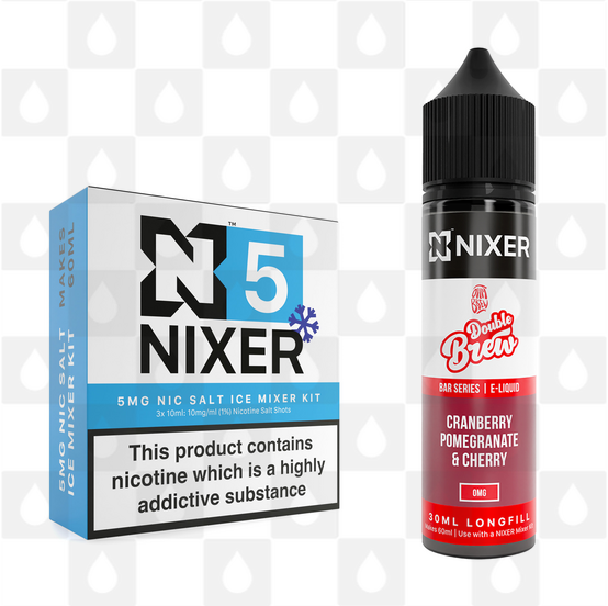 Cranberry, Pomegranate & Cherry by Ohm Brew x Nixer E Liquid | 60ml Long Fill, Nicotine Type: Nicotine Salt, Strength & Size: 05mg Ice Salt • 60ml • Inc Shots (50/50)