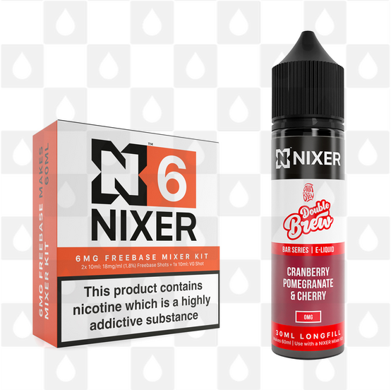 Cranberry, Pomegranate & Cherry by Ohm Brew x Nixer E Liquid | 60ml Long Fill, Nicotine Type: Regular Nicotine, Strength & Size: 06mg • 60ml • Inc Shots (70/30)