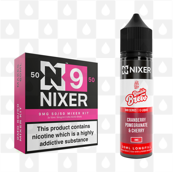 Cranberry, Pomegranate & Cherry by Ohm Brew x Nixer E Liquid | 60ml Long Fill, Nicotine Type: Regular Nicotine, Strength & Size: 09mg • 60ml • Inc Shots (50/50)