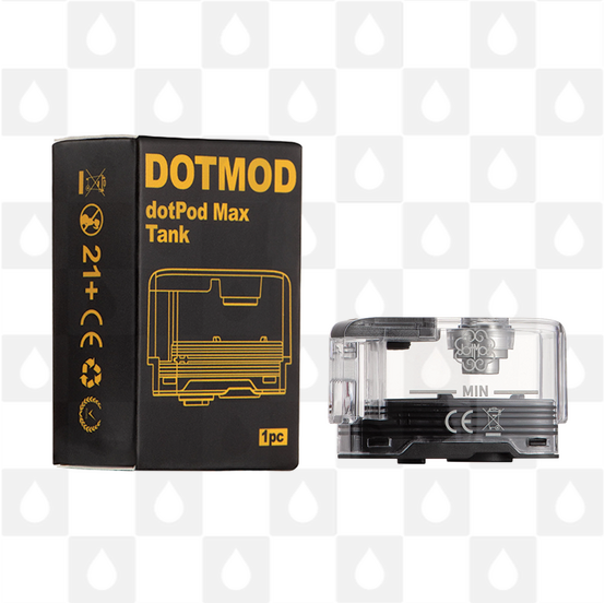 DotMod DotPod Max Replacement Pods, Pod Type: Empty Pod (For DotCoils), Style: 1 x Empty DotPod Max Pod - Clear (No Coil)