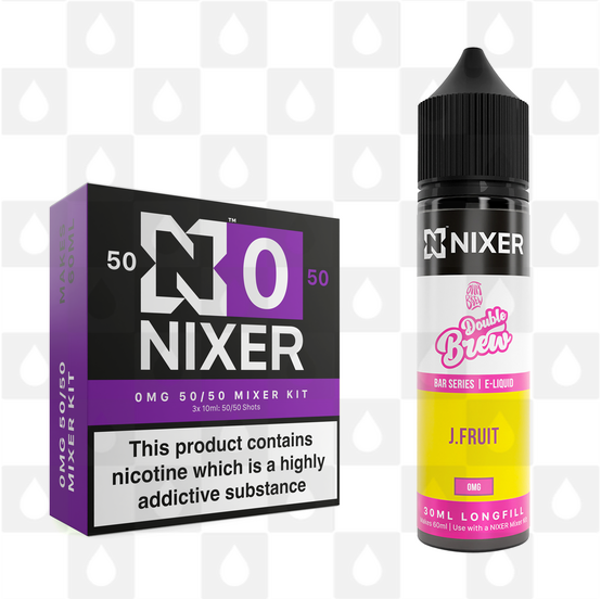 J Fruit by Ohm Brew x Nixer E Liquid | 60ml Long Fill, Nicotine Type: Nicotine Free, Strength & Size: 00mg • 60ml • Inc VG/PG Shots (50/50)