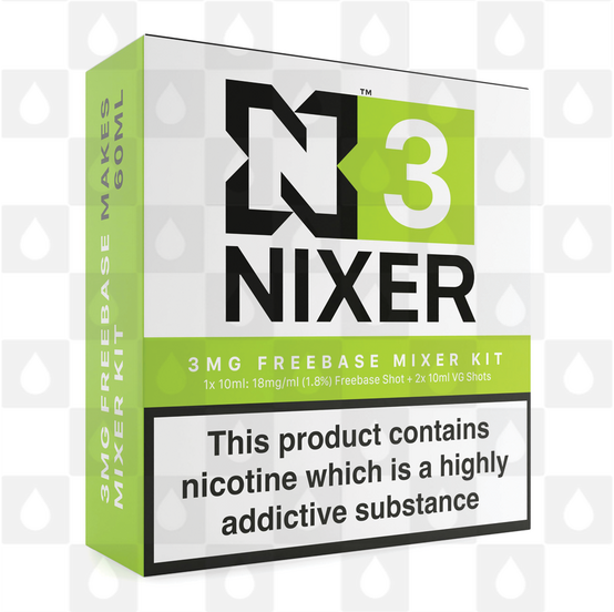 Mixer Kit by Nixer E Liquid, Nicotine Type: Regular Nicotine, Strength & Size: N3 • 3mg 70/30 Kit