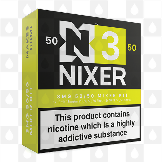 Mixer Kit by Nixer E Liquid, Nicotine Type: Regular Nicotine, Strength & Size: N3 • 3mg 50/50 Kit