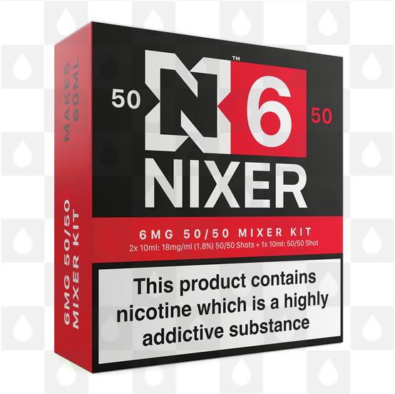 Mixer Kit by Nixer E Liquid, Nicotine Type: Regular Nicotine, Strength & Size: N6 • 6mg 50/50 Kit