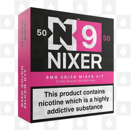 Mixer Kit by Nixer E Liquid, Nicotine Type: Regular Nicotine, Strength & Size: N9 • 9mg 50/50 Kit