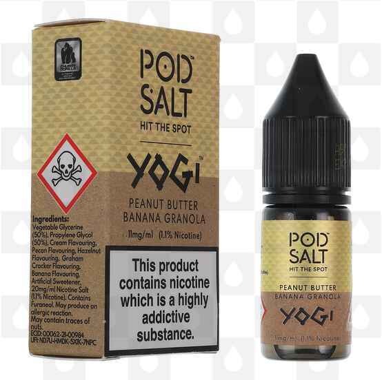 Peanut Butter Banana Granola Bar Nic Salt by Yogi E Liquid | 10ml Bottles, Nicotine Strength: NS 10mg, Size: 10ml