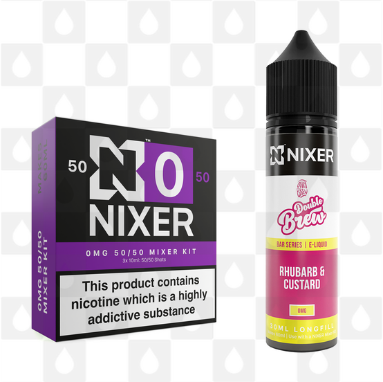 Rhubarb Custard by Ohm Brew x Nixer E Liquid | 60ml Long Fill, Nicotine Type: Nicotine Free, Strength & Size: 00mg • 60ml • Inc VG/PG Shots (50/50)