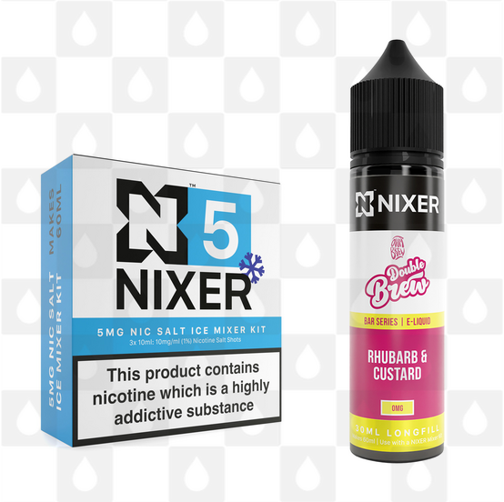 Rhubarb Custard by Ohm Brew x Nixer E Liquid | 60ml Long Fill, Nicotine Type: Nicotine Salt, Strength & Size: 05mg Ice Salt • 60ml • Inc Shots (50/50)