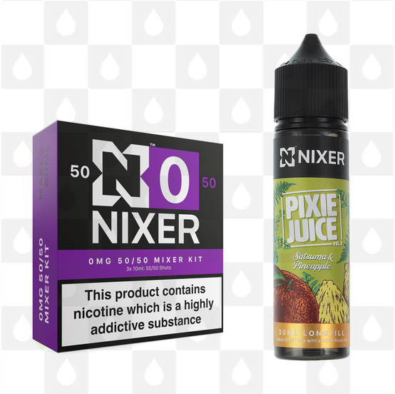 Satsuma & Pineapple by Pixie Juice x Nixer E Liquid | 60ml Long Fill, Nicotine Type: Nicotine Free, Strength & Size: 00mg • 60ml • Inc VG/PG Shots (50/50)