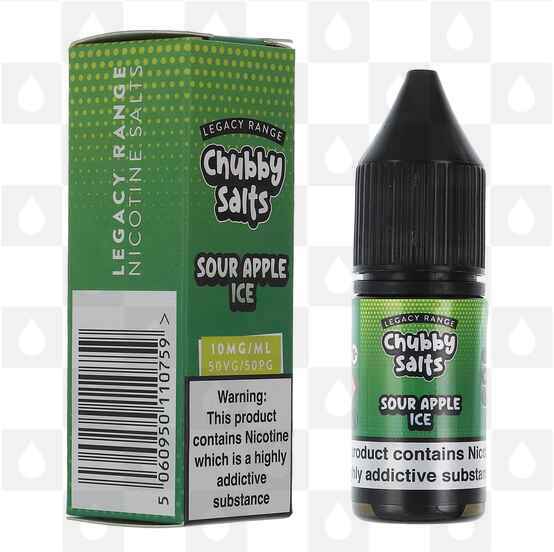 Sour Apple Ice by Chubby Juice E Liquid | 10ml Nic Salt, Strength & Size: 10mg • 10ml