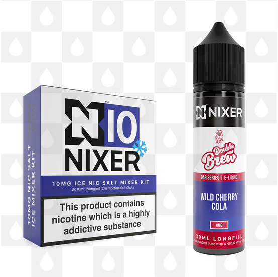 Wild Cherry Cola by Ohm Brew x Nixer E Liquid | 60ml Long Fill, Nicotine Type: Nicotine Salt, Strength & Size: 10mg Salt Ice • 60ml • Inc Shots (50/50)
