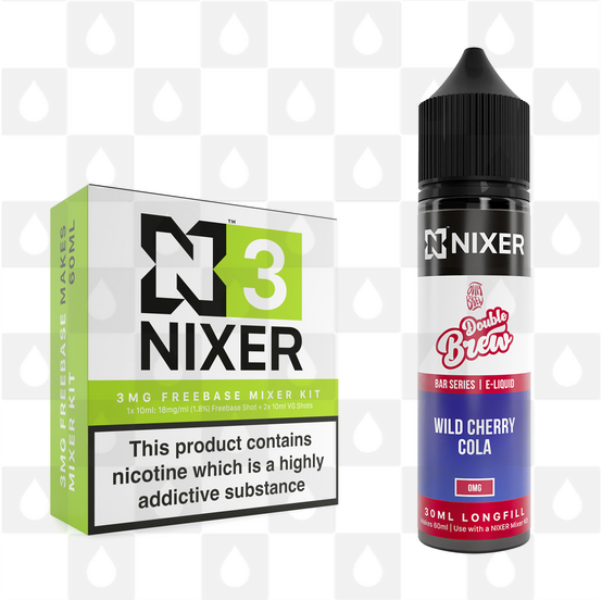 Wild Cherry Cola by Ohm Brew x Nixer E Liquid | 60ml Long Fill, Nicotine Type: Regular Nicotine, Strength & Size: 03mg • 60ml • Inc Shots (70/30)
