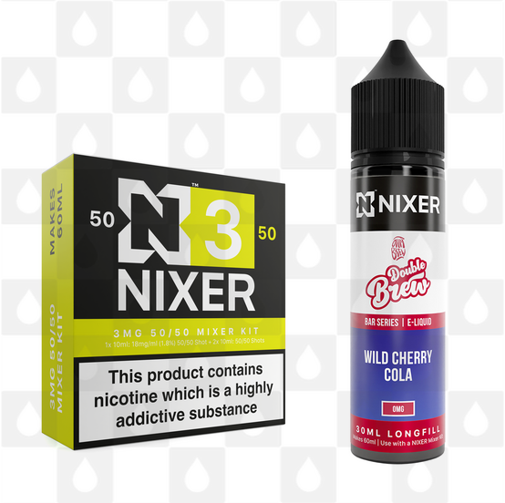 Wild Cherry Cola by Ohm Brew x Nixer E Liquid | 60ml Long Fill, Nicotine Type: Regular Nicotine, Strength & Size: 03mg • 60ml • Inc Shots (50/50)
