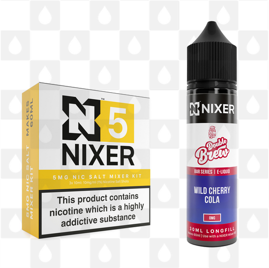 Wild Cherry Cola by Ohm Brew x Nixer E Liquid | 60ml Long Fill, Nicotine Type: Nicotine Salt, Strength & Size: 05mg Salt • 60ml • Inc Shots (50/50)