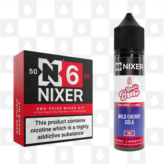 Wild Cherry Cola by Ohm Brew x Nixer E Liquid | 60ml Long Fill, Nicotine Type: Regular Nicotine, Strength & Size: 06mg • 60ml • Inc Shots (50/50)