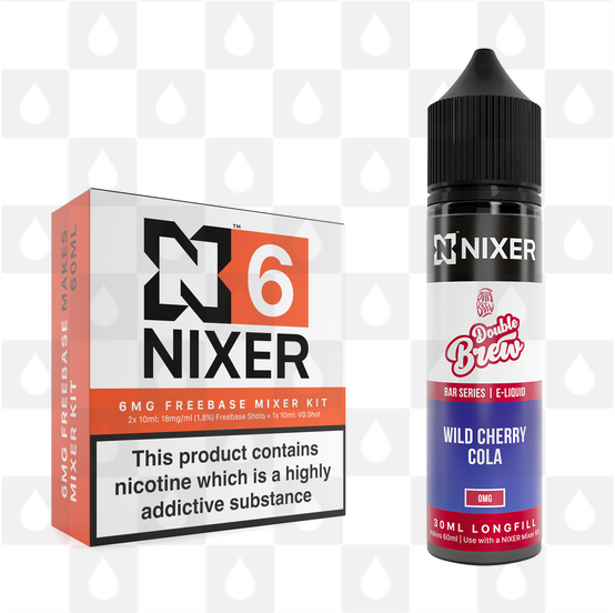 Wild Cherry Cola by Ohm Brew x Nixer E Liquid | 60ml Long Fill, Nicotine Type: Regular Nicotine, Strength & Size: 06mg • 60ml • Inc Shots (70/30)