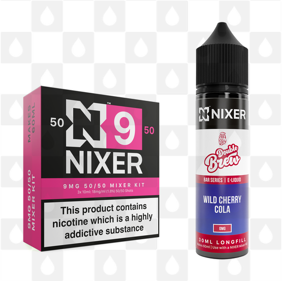 Wild Cherry Cola by Ohm Brew x Nixer E Liquid | 60ml Long Fill, Nicotine Type: Regular Nicotine, Strength & Size: 09mg • 60ml • Inc Shots (50/50)