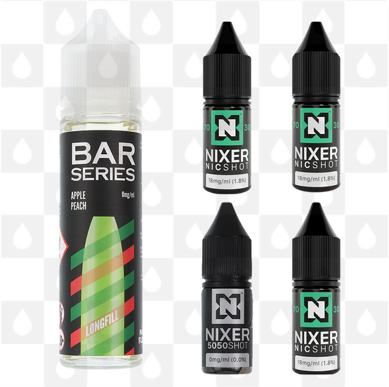 Apple Peach by Bar Series E Liquid | 60ml Long Fill, Nicotine Type: Regular Nicotine, Strength & Size: 09mg • 60ml • Inc Shots (50/50)