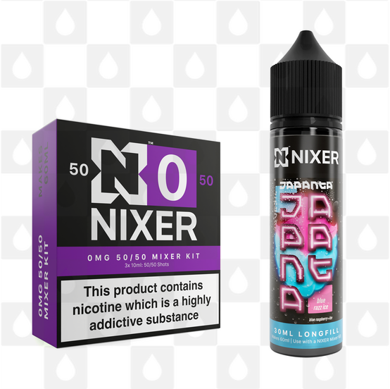 Blue Razz Ice by Japanta x Nixer E Liquid | 60ml Long Fill, Nicotine Type: Nicotine Free, Strength & Size: 00mg • 60ml • Inc VG/PG Shots (50/50)