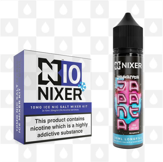 Blue Razz Ice by Japanta x Nixer E Liquid | 60ml Long Fill, Nicotine Type: Nicotine Salt, Strength & Size: 10mg Salt Ice • 60ml • Inc Shots (50/50)