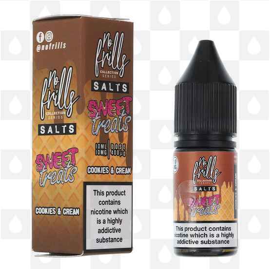 Cookies & Cream | Sweet Treats by No Frills E Liquid | 10ml Nic Salt, Strength & Size: 20mg • 10ml