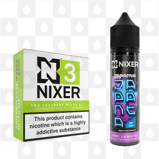 Dark Fruits by Japanta x Nixer E Liquid | 60ml Long Fill, Nicotine Type: Regular Nicotine, Strength & Size: 03mg • 60ml • Inc Shots (70/30)