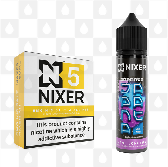 Dark Fruits by Japanta x Nixer E Liquid | 60ml Long Fill, Nicotine Type: Nicotine Salt, Strength & Size: 05mg Salt • 60ml • Inc Shots (50/50)