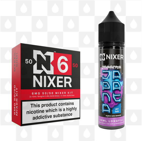 Dark Fruits by Japanta x Nixer E Liquid | 60ml Long Fill, Nicotine Type: Regular Nicotine, Strength & Size: 06mg • 60ml • Inc Shots (50/50)