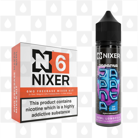 Dark Fruits by Japanta x Nixer E Liquid | 60ml Long Fill, Nicotine Type: Regular Nicotine, Strength & Size: 06mg • 60ml • Inc Shots (70/30)