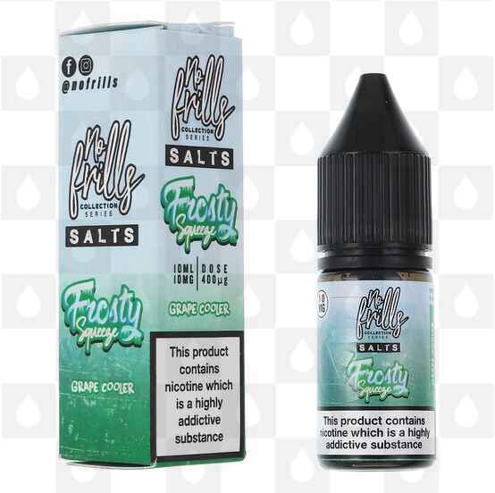 Grape Cooler | Frosty Squeeze by No Frills E Liquid | 10ml Nic Salt, Strength & Size: 10mg • 10ml