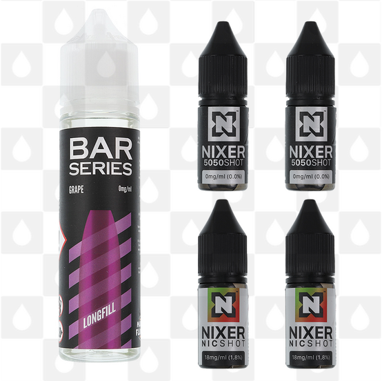 Grape by Bar Series E Liquid | 60ml Long Fill, Nicotine Type: Regular Nicotine, Strength & Size: 06mg • 60ml • Inc Shots (50/50)