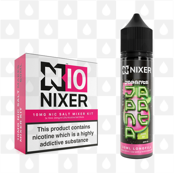 Guava Ice by Japanta x Nixer E Liquid | 60ml Long Fill, Nicotine Type: Nicotine Salt, Strength & Size: 10mg Salt • 60ml • Inc Shots (50/50)