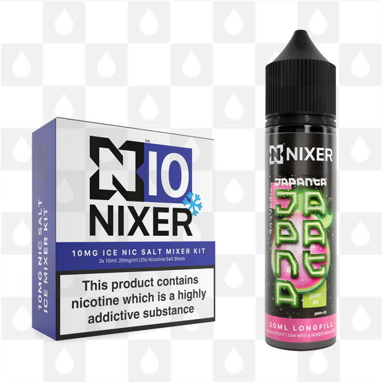 Guava Ice by Japanta x Nixer E Liquid | 60ml Long Fill, Nicotine Type: Nicotine Salt, Strength & Size: 10mg Salt Ice • 60ml • Inc Shots (50/50)